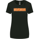 Coffee Periodic Table Chemistry Geek Funny Womens Wider Cut T-Shirt Black