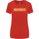 Coffee Periodic Table Chemistry Geek Funny Womens Wider Cut T-Shirt Red