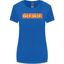 Coffee Periodic Table Chemistry Geek Funny Womens Wider Cut T-Shirt Royal Blue