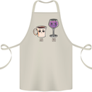Coffee am Wine pm Funny Alcohol Prosecco Cotton Apron 100% Organic Natural