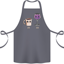 Coffee am Wine pm Funny Alcohol Prosecco Cotton Apron 100% Organic Steel