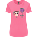 Coffee am Wine pm Funny Alcohol Prosecco Womens Wider Cut T-Shirt Azalea