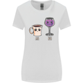 Coffee am Wine pm Funny Alcohol Prosecco Womens Wider Cut T-Shirt White