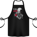 Coffee or Death Skull Cotton Apron 100% Organic Black