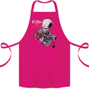 Coffee or Death Skull Cotton Apron 100% Organic Pink