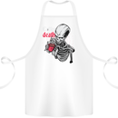 Coffee or Death Skull Cotton Apron 100% Organic White