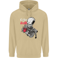 Coffee or Death Skull Mens 80% Cotton Hoodie Sand