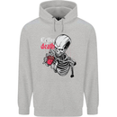 Coffee or Death Skull Mens 80% Cotton Hoodie Sports Grey