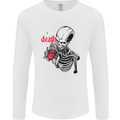 Coffee or Death Skull Mens Long Sleeve T-Shirt White