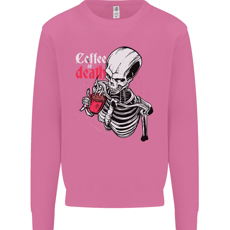 Coffee or Death Skull Mens Sweatshirt Jumper Azalea
