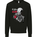 Coffee or Death Skull Mens Sweatshirt Jumper Black