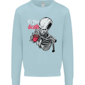 Coffee or Death Skull Mens Sweatshirt Jumper Light Blue