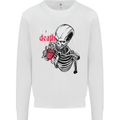 Coffee or Death Skull Mens Sweatshirt Jumper White