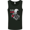 Coffee or Death Skull Mens Vest Tank Top Black
