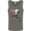 Coffee or Death Skull Mens Vest Tank Top Charcoal