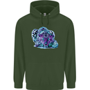 Cololurful Leopard Wild Cat Panther Childrens Kids Hoodie Forest Green