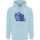 Cololurful Leopard Wild Cat Panther Childrens Kids Hoodie Light Blue