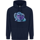 Cololurful Leopard Wild Cat Panther Childrens Kids Hoodie Navy Blue