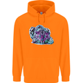 Cololurful Leopard Wild Cat Panther Childrens Kids Hoodie Orange