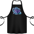 Cololurful Leopard Wild Cat Panther Cotton Apron 100% Organic Black