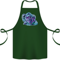 Cololurful Leopard Wild Cat Panther Cotton Apron 100% Organic Forest Green