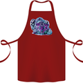 Cololurful Leopard Wild Cat Panther Cotton Apron 100% Organic Maroon