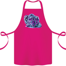 Cololurful Leopard Wild Cat Panther Cotton Apron 100% Organic Pink