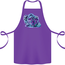 Cololurful Leopard Wild Cat Panther Cotton Apron 100% Organic Purple