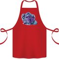 Cololurful Leopard Wild Cat Panther Cotton Apron 100% Organic Red