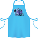 Cololurful Leopard Wild Cat Panther Cotton Apron 100% Organic Turquoise