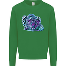Cololurful Leopard Wild Cat Panther Kids Sweatshirt Jumper Irish Green