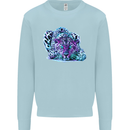 Cololurful Leopard Wild Cat Panther Kids Sweatshirt Jumper Light Blue