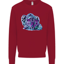 Cololurful Leopard Wild Cat Panther Kids Sweatshirt Jumper Red