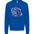 Cololurful Leopard Wild Cat Panther Kids Sweatshirt Jumper Royal Blue
