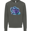 Cololurful Leopard Wild Cat Panther Kids Sweatshirt Jumper Storm Grey