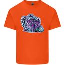 Cololurful Leopard Wild Cat Panther Kids T-Shirt Childrens Orange