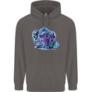 Cololurful Leopard Wild Cat Panther Mens 80% Cotton Hoodie Charcoal