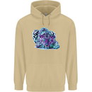 Cololurful Leopard Wild Cat Panther Mens 80% Cotton Hoodie Sand