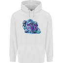 Cololurful Leopard Wild Cat Panther Mens 80% Cotton Hoodie White