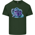 Cololurful Leopard Wild Cat Panther Mens Cotton T-Shirt Tee Top Forest Green