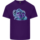 Cololurful Leopard Wild Cat Panther Mens Cotton T-Shirt Tee Top Purple