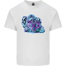 Cololurful Leopard Wild Cat Panther Mens Cotton T-Shirt Tee Top White