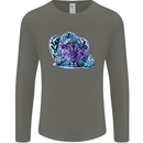 Cololurful Leopard Wild Cat Panther Mens Long Sleeve T-Shirt Charcoal