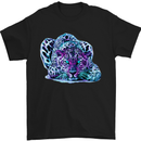 Cololurful Leopard Wild Cat Panther Mens T-Shirt Cotton Gildan Black
