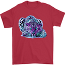 Cololurful Leopard Wild Cat Panther Mens T-Shirt Cotton Gildan Red