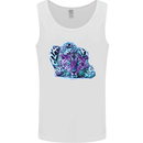 Cololurful Leopard Wild Cat Panther Mens Vest Tank Top White