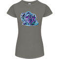 Cololurful Leopard Wild Cat Panther Womens Petite Cut T-Shirt Charcoal