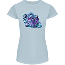 Cololurful Leopard Wild Cat Panther Womens Petite Cut T-Shirt Light Blue
