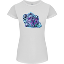 Cololurful Leopard Wild Cat Panther Womens Petite Cut T-Shirt White