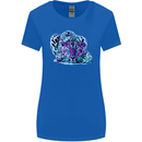 Cololurful Leopard Wild Cat Panther Womens Wider Cut T-Shirt Royal Blue